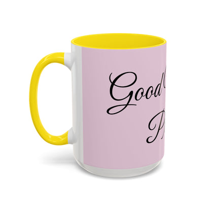 Good Morning Princess Accent Coffee Mug — Pink Script 11/15oz