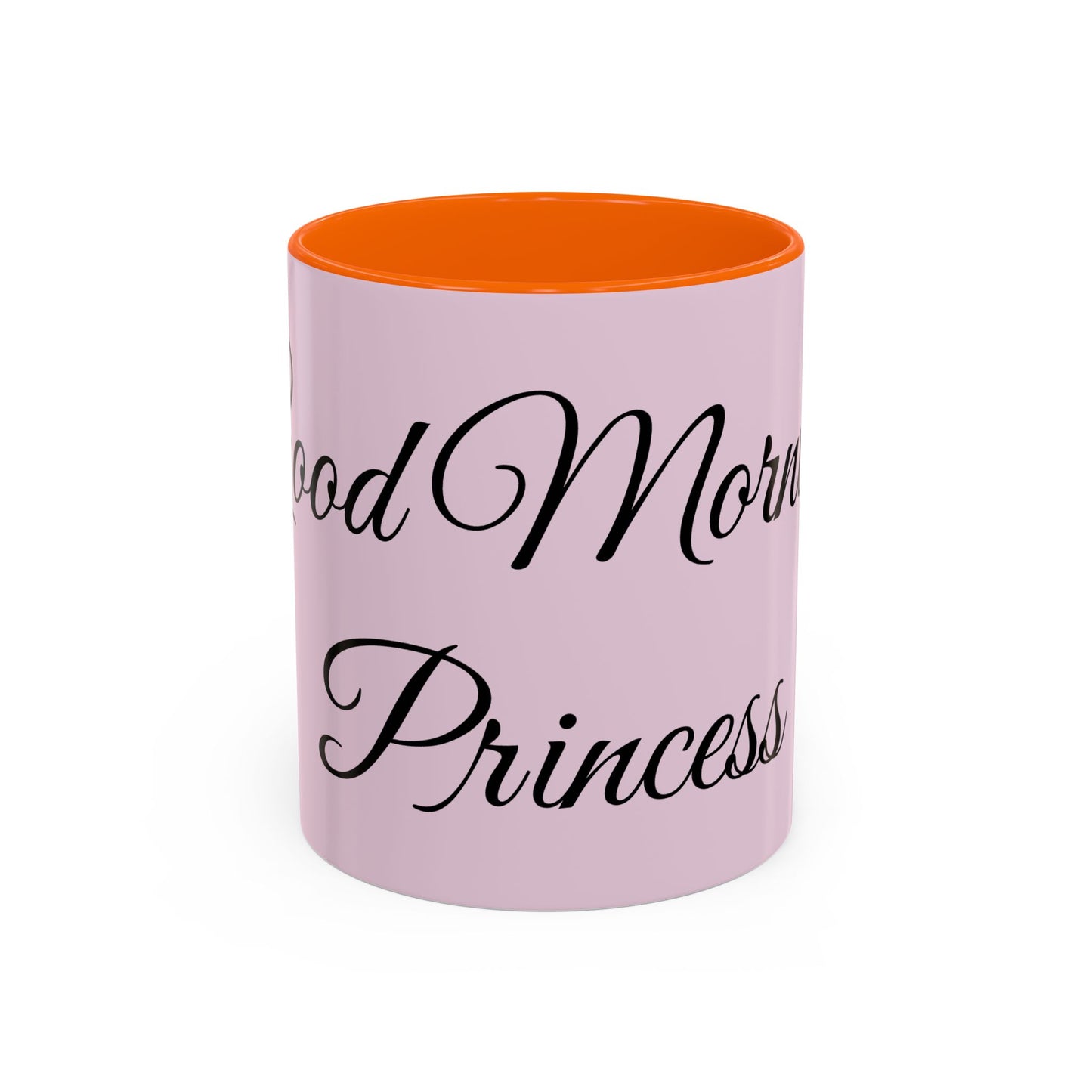 Good Morning Princess Accent Coffee Mug — Pink Script 11/15oz