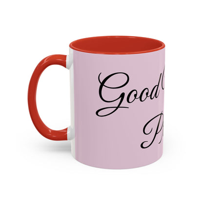 Good Morning Princess Accent Coffee Mug — Pink Script 11/15oz