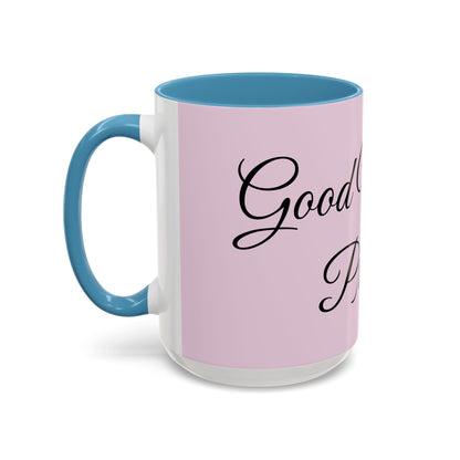Good Morning Princess Accent Coffee Mug — Pink Script 11/15oz