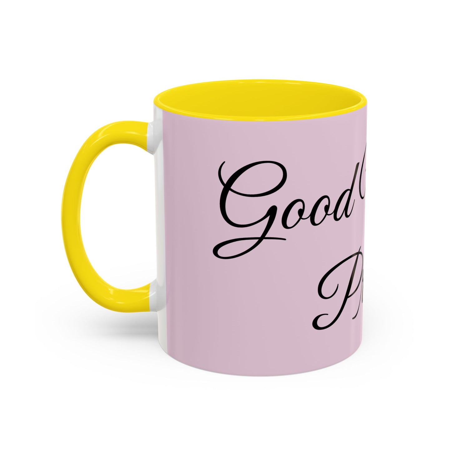 Good Morning Princess Accent Coffee Mug — Pink Script 11/15oz